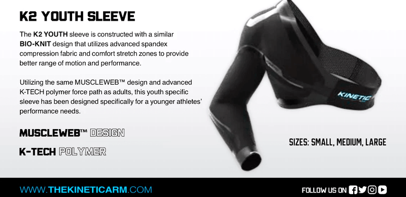 Youth Kinetic Arm Path Protective K2 Sleeve For Baseball & Softball Pi